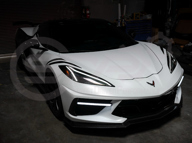 2020-UP CORVETTE C8 STINGRAY & Z51 | SEQUENTIAL FRONT GRILLE LED DRL LIGHT BAR BEZEL INSERTS PAIR