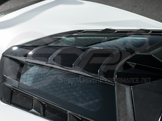 2020+ CORVETTE C8 ALL MODELS | ZR1 STYLE CARBON FLASH REAR WINDOW HATCH VENT LOUVER COVER