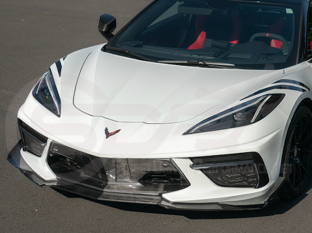 2020+ CORVETTE C8 STINGRAY & Z51 | Z06 Z07 PERFORMANCE FRONT LIP SPLITTER & CANARDS GROUND EFFECTS