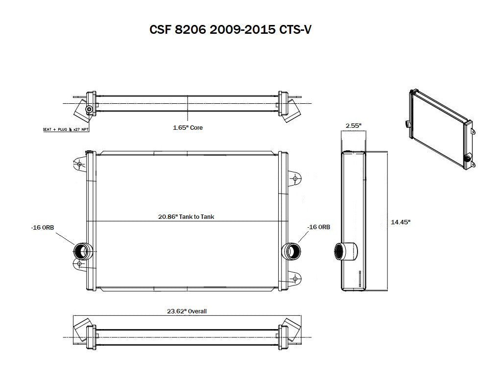DMS CSF Heat Exchanger Upgrade for the 09-15 CTS-V
