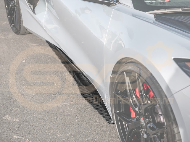 2020+ CHEVROLET CORVETTE C8 STINGRAY | Z06 PACKAGE SIDE SKIRTS ROCKER PANELS GROUND EFFECTS