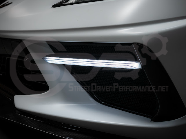 2020-UP CORVETTE C8 STINGRAY & Z51 | SEQUENTIAL FRONT GRILLE LED DRL LIGHT BAR BEZEL INSERTS PAIR