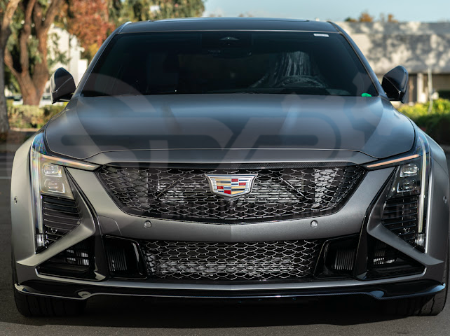 2025-Up Cadillac CT5-V Blackwing | CARBON FIBER Front Upper & Lower Grille Trim Insert Surrounding Replacement