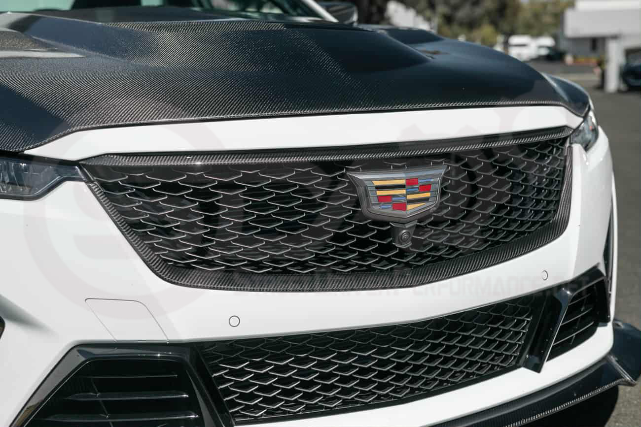 2022-2024 Cadillac CT5-V Blackwing | Factory Style Carbon Fiber Front Bumper Grille Insert Trim Surrounding Replacement (Upper and/or Lower)