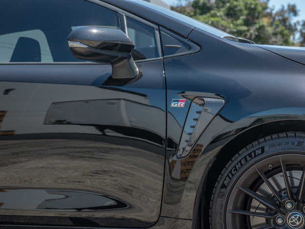 2023-UP TOYOTA GR COROLLA | FACTORY STYLE CARBON FIBER SIDE DOOR FENDER VENT TRIM REPLACEMENT (PAIR)