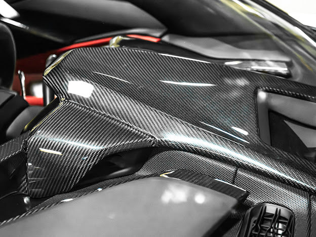 2020+ CHEVROLET CORVETTE C8 CARBON FIBER UPPER DASH INSTRUMENT PANEL FULL COVER KIT