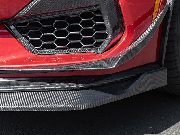 2024-UP MUSTANG S650 | CARBON FIBER FRONT LIP EXTENSION SPLITTER GROUND EFFECTS