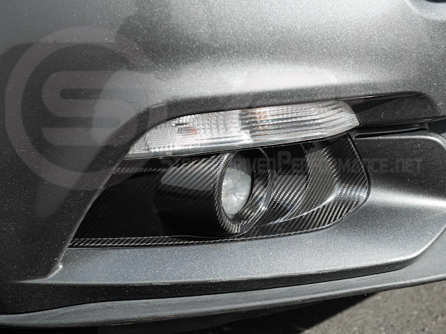 2015-2023 FORD MUSTANG S550 | CARBON FIBER FRONT BUMPER FOG LIGHT BEZEL COVER PAIR