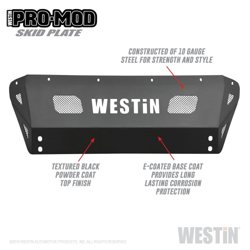 Westin 14-21 Toyota Tundra Pro-Mod Skid Plate - Textured Black