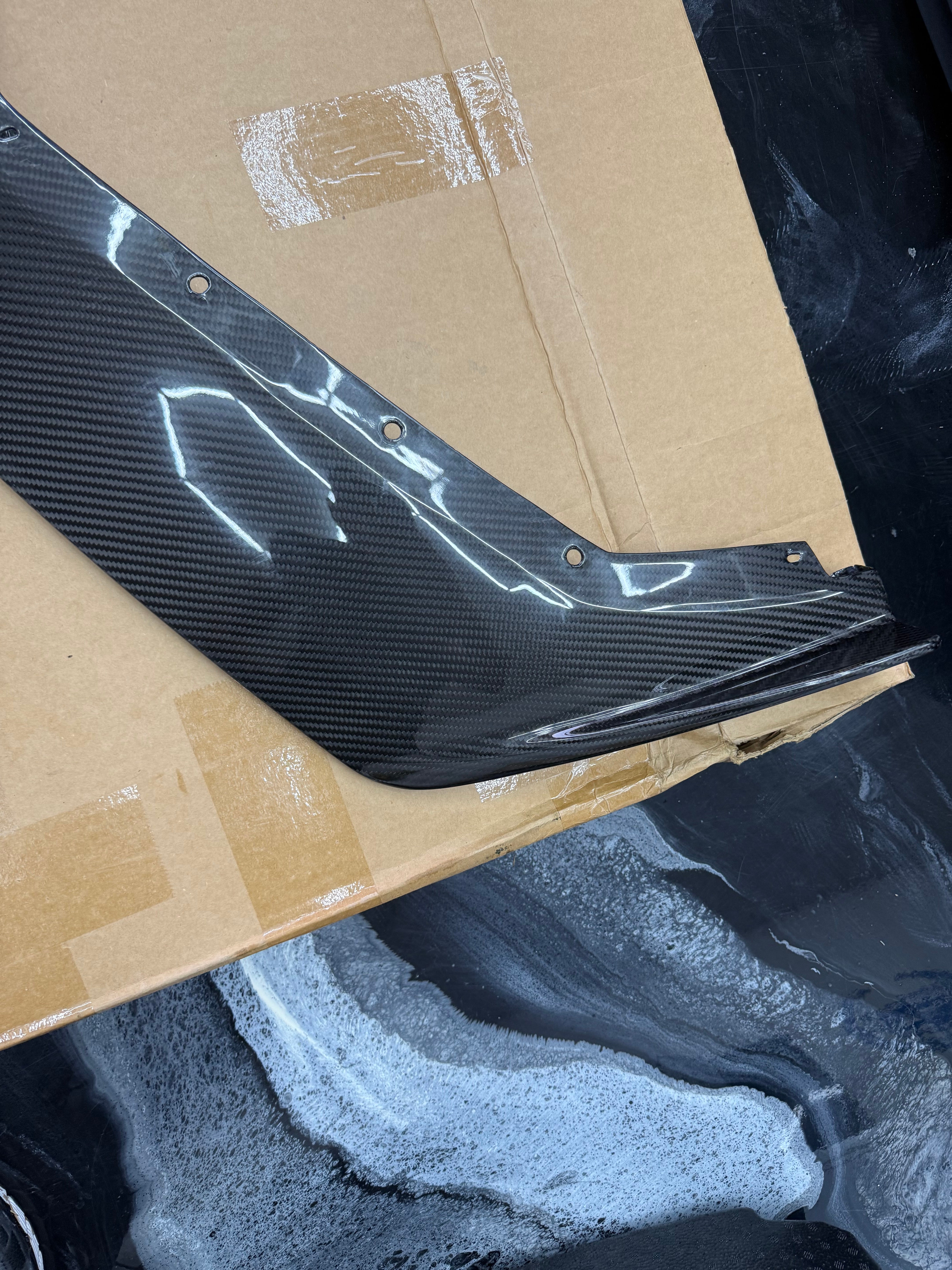 *USED* 2019 CHEVROLET CORVETTE C7 ZR1 CARBON FIBER FRONT LIP SPLITTER GROUND EFFECTS