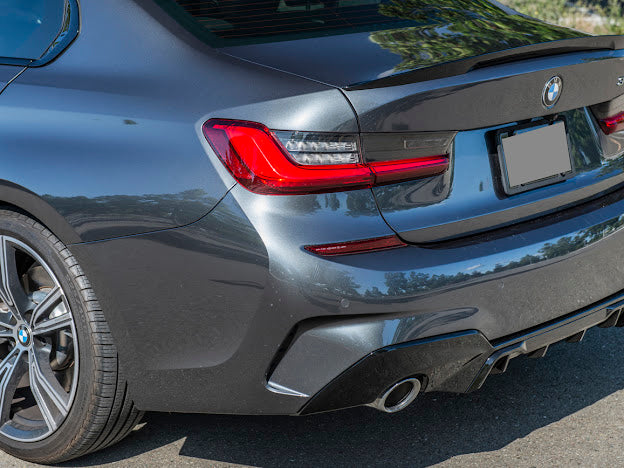 2019-Up BMW 3-Series & 2021+ G80 M3 | M-Sport Style GLOSSY BLACK Rear Trunk Spoiler Wing