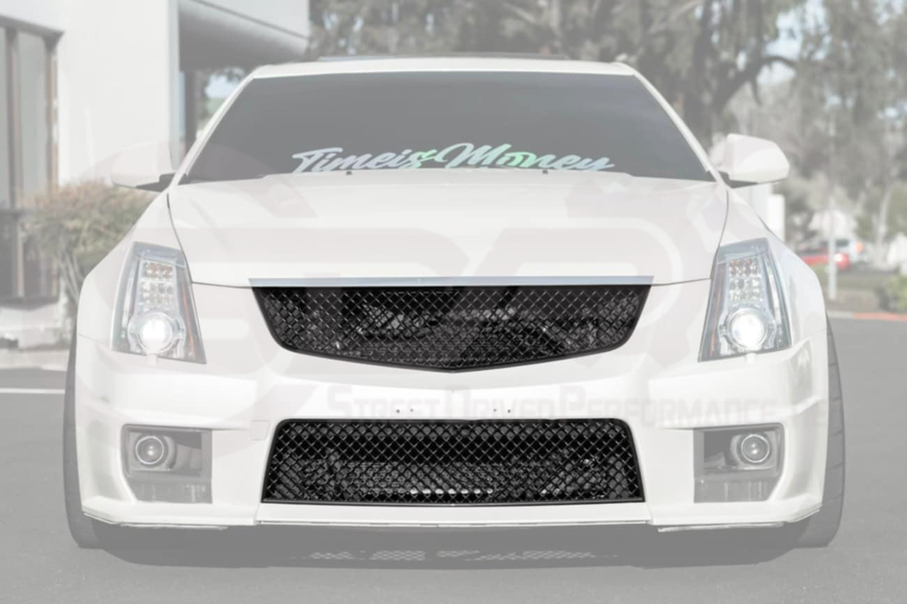 2009-2015 CTS-V V2 -  Black front grilles set (blank no emblem)