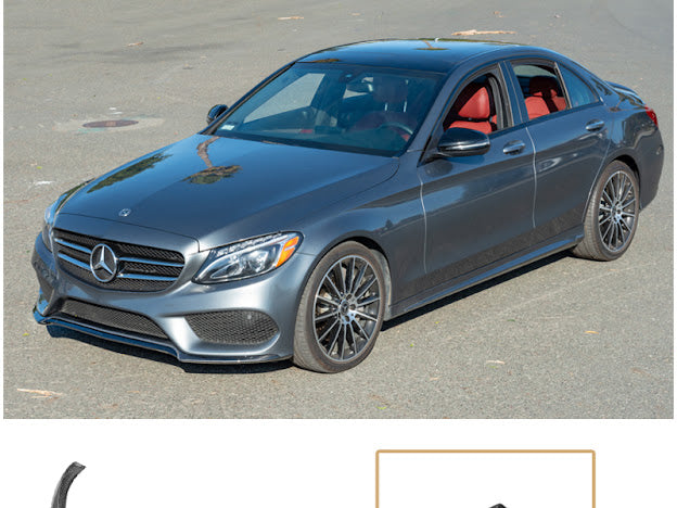 2015-2018 W205 Mercedes C-Class AMG Sport CARBON FIBER Front Bumper Lower Lip Splitter Ground Effects