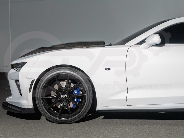 2016-2024 Camaro SS & 2019-2024 Chevrolet Camaro LT / LS / RS Models | SDP T6 Style GLOSSY BLACK Front Lip Splitter Side End Cap & Side Skirts Aero Kit