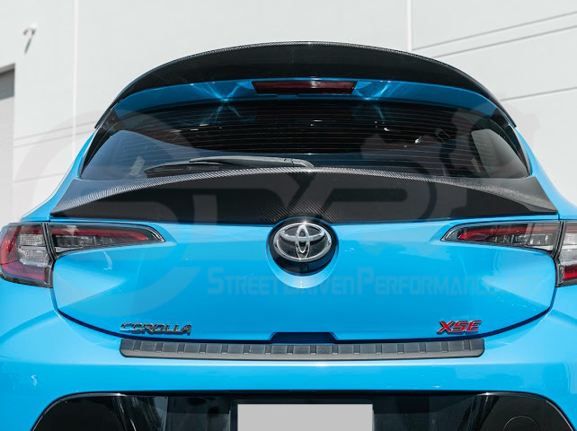 2019-UP TOYOTA GR COROLLA | JDM SDP PERFORMANCE STYLE CARBON FIBER REAR HATCH MID WING SPOILER