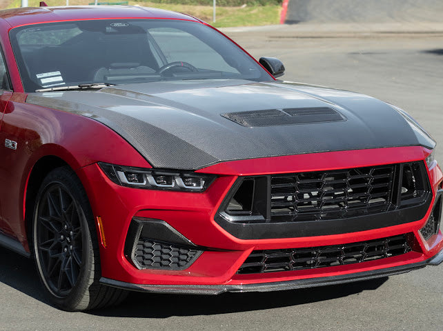 2024+ FORD MUSTANG S650 | CARBON FIBER FRONT GRILLE INSERT REPLACEMENT UPPER & LOWER