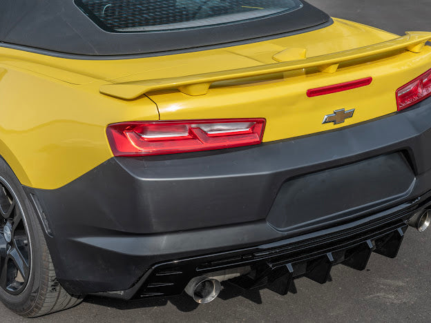 2016-Up Camaro |  Performance Track Style MATTE BLACK Rear Quad Exit Diffuser