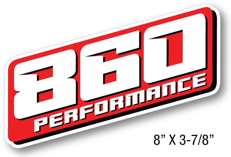 860 Performance Promotional Decal - Contour Cut (8"x 3-7/8")