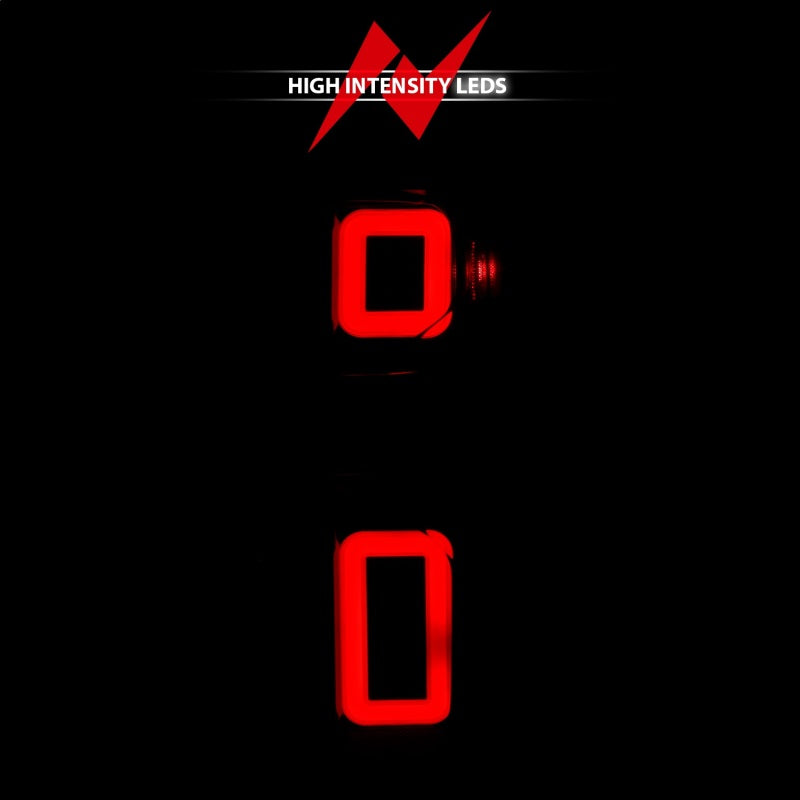 ANZO 19-21 Chevy Silverado Full LED Taillights Black Housing Smoke Lens G2 (w/C light Bars)