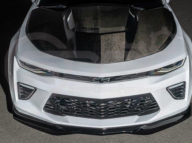 2016-2024 Camaro SS & 2019-2024 Chevrolet Camaro LT / LS / RS Models | SDP T6 Style GLOSSY BLACK Front Lip Splitter Side End Cap & Side Skirts Aero Kit