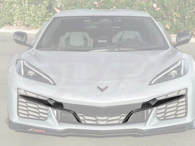 2023+ CHEVROLET CORVETTE C8 Z06 | CARBON FIBER FRONT BUMPER GRILLE INSERT PAIR