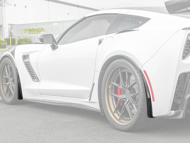 2014-2019 C7 Corvette - Extended Front & Rear Splash Guards / Mud Flaps Pair - for all models