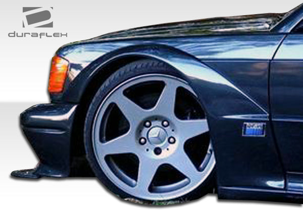 1984-1993 Mercedes 190 W201 Duraflex Evo 2 Wide Body Fender Flares - 6 Piece