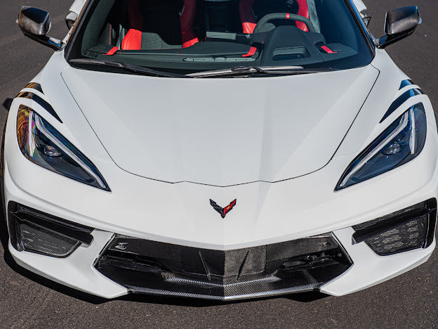 2020+ CHEVROLET CORVETTE C8 STINGRAY & Z51 | CARBON FIBER FASCIA PANEL GRILLE REPLACEMENT