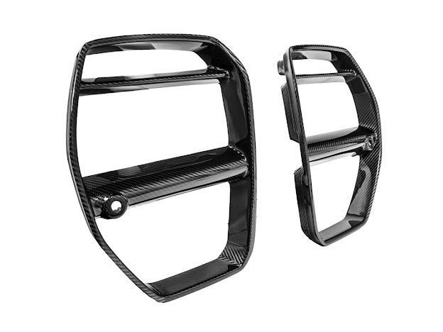 2021-UP BMW G80 M3 & G82 / G83 M4 | VORSTEINER STYLE CARBON FIBER FRONT KIDNEY GRILLE TRIM SURROUNDING INSERT (PAIR)