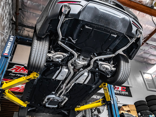 2024-Up Ford Mustang GT 5.0L | T-304 Straight Through Cat Back Dual Tips Exhaust