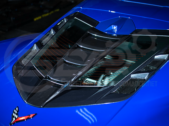 2020+ CORVETTE C8 ALL MODELS | ZR1 STYLE CARBON FLASH REAR WINDOW HATCH VENT LOUVER COVER