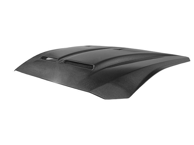 2024-UP FORD MUSTANG S650 | S550 SUPER SNAKE STYLE CARBON FIBER FRONT VENTED HOOD