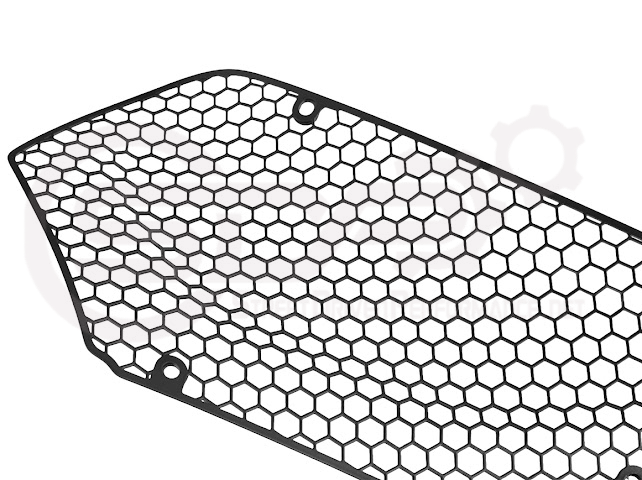 2023-Up Corvette C8 Z06 & E-Ray | Aluminum Black Rear Side Intake Mesh Grille Inserts Pair