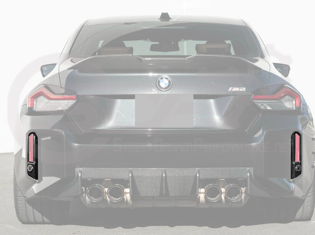 2023-UP BMW G87 M2 | FACTORY STYLE CARBON FIBER REPLACEMENT REAR BUMPER REFLECTOR TRIM PAIR