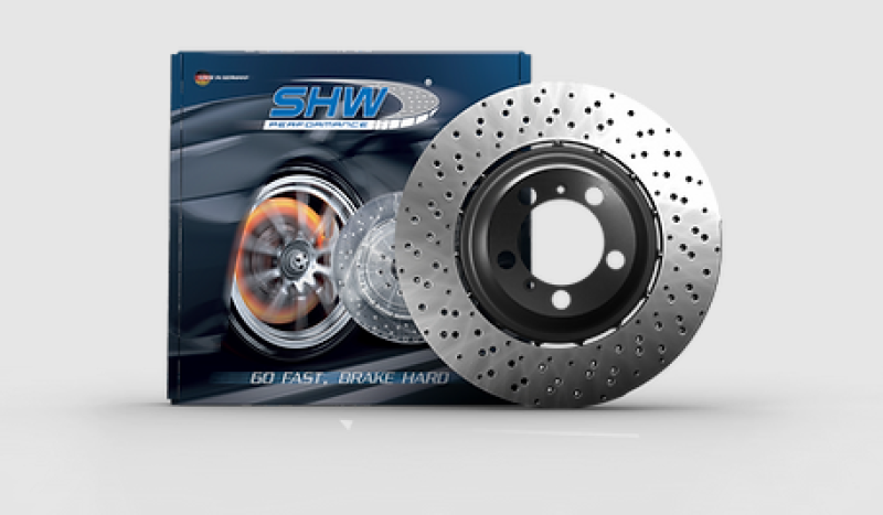 SHW 07-08 Audi RS4 4.2L Right Rear Cross-Drilled Lightweight Brake Rotor (8E0615602D)