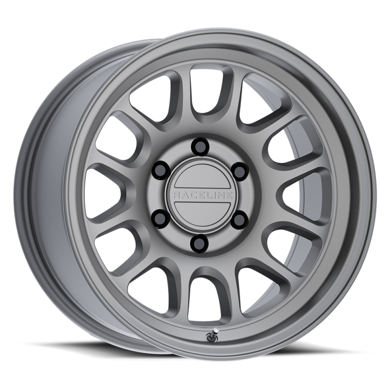 Raceline 958T Rogue 17x8in / 5x114.3 BP / 30mm Offset / 72.62mm Bore - Titanium Wheel