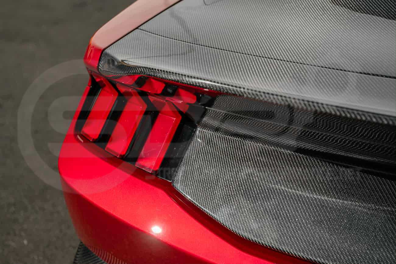 2024-UP FORD MUSTANG S650 | CARBON FIBER REAR TRUNK DECKLID WITH INTEGRATED SPOILER WING