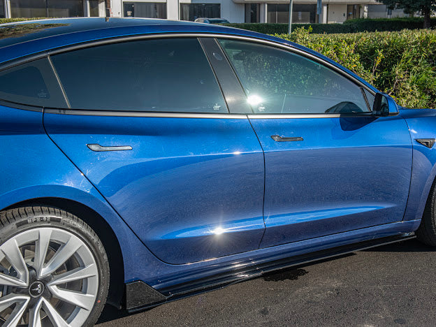 2017-UP TESLA MODEL 3 TRACK SIDE SKIRTS ROCKER PANELS GROUND EFFECTS