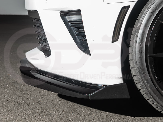 2016-2024 Camaro SS & 2019-2024 Chevrolet Camaro LT / LS / RS Models | SDP T6 Style GLOSSY BLACK Front Lip Splitter Side End Cap & Side Skirts Aero Kit