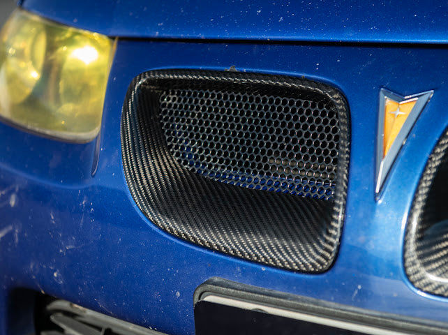 2004-2006 Pontiac GTO | CARBON FIBER Front Bumper Grille Inserts Replacement (PAIR)