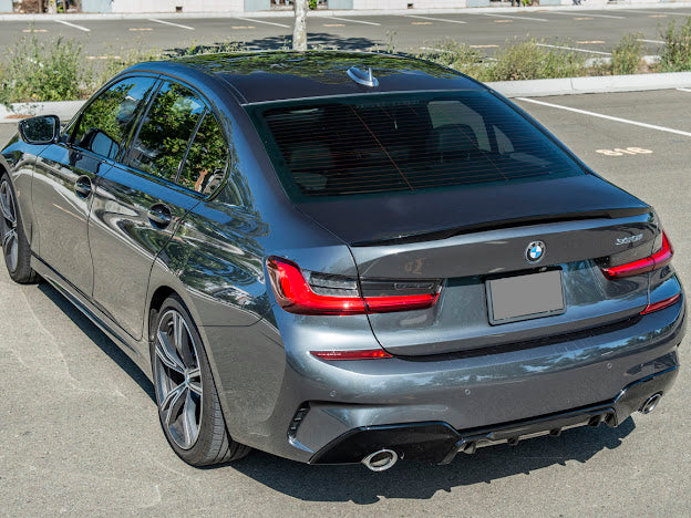 2019-Up BMW 3-Series & 2021+ G80 M3 | M-Sport Style GLOSSY BLACK Rear Trunk Spoiler Wing