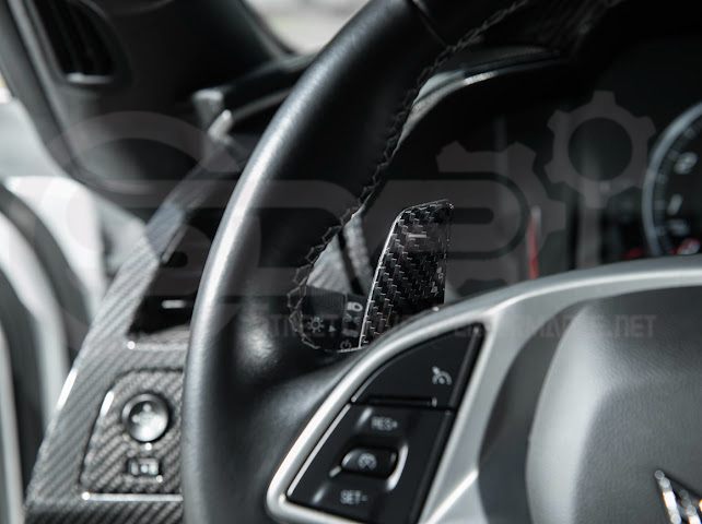 2014-2019 CHEVROLET CORVETTE C7 | CARBON FIBER FACTORY EXTENDED STYLE PADDLE SHIFTERS PAIR