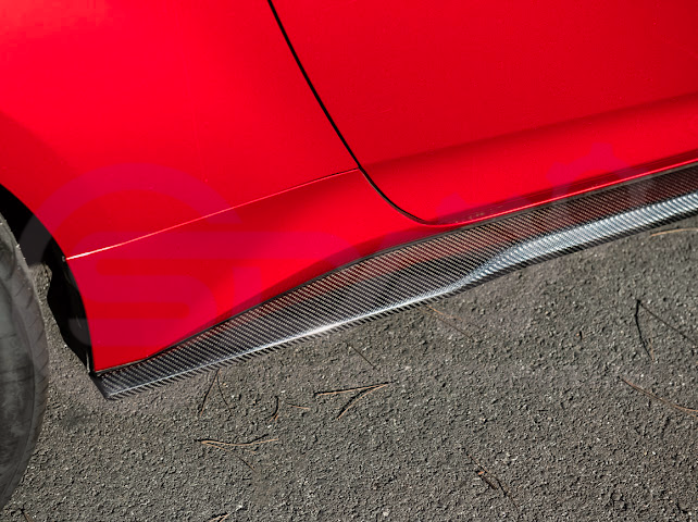 2024-Up Ford Mustang S650 | SDP Performance CARBON FIBER Side Skirts Extension Rocker Panels Ground Effects