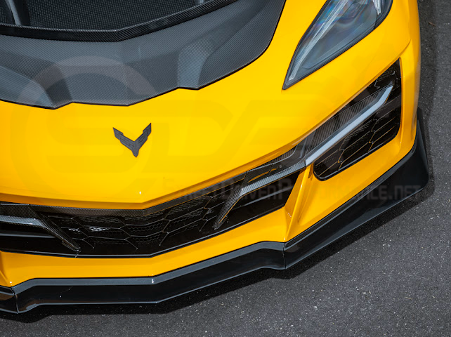2023-Up Corvette C8 Z06 | Z07 Extended Package CARBON FIBER Front Lip Splitter Ground Effects