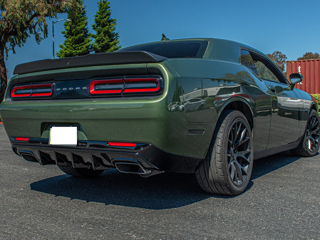 2015-UP DODGE CHALLENGER | SRT TRACK PACKAGE GLOSS BLACK REAR DIFFUSER