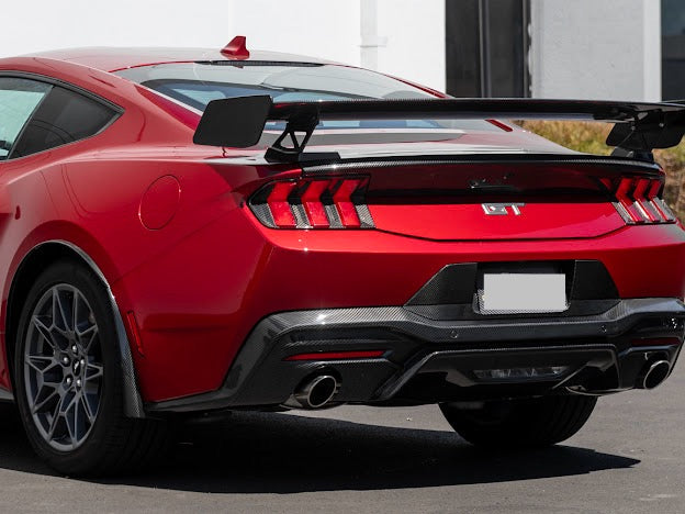 2024-Up Ford Mustang S650 | GT Style CARBON FIBER Rear Bumper Diffuser