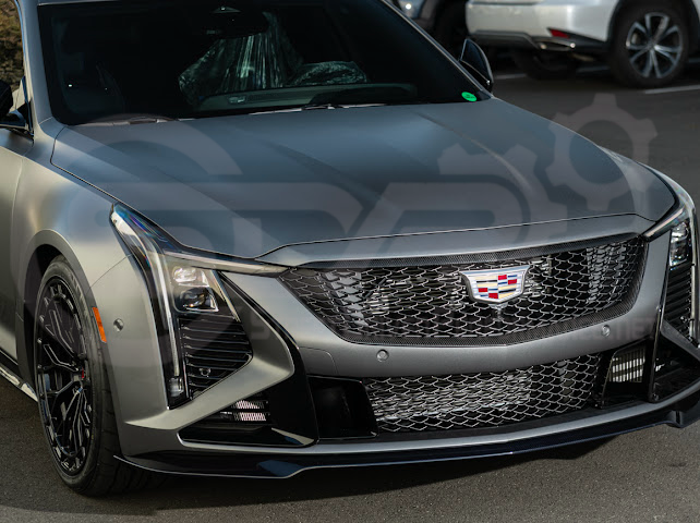 2025-Up Cadillac CT5-V Blackwing | CARBON FIBER Front Upper & Lower Grille Trim Insert Surrounding Replacement