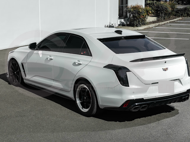 2020-Up Cadillac CT4 / CT4-V / CT4-V Blackwing | SDP Performance Style Carbon Fiber Rear Roof Top Window Spoiler Wing