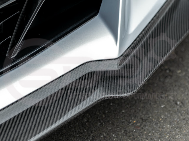 2023-UP CORVETTE C8 Z06 | Z07 STYLE EXTENDED ONE-PIECE FRONT LIP SPLITTER GROUND EFFECTS