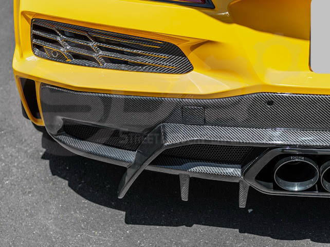 2023-UP CHEVROLET CORVETTE C8 Z06 | SDP PERFORMANCE PACKAGE CARBON FIBER REAR BUMPER FINNED DIFFUSER